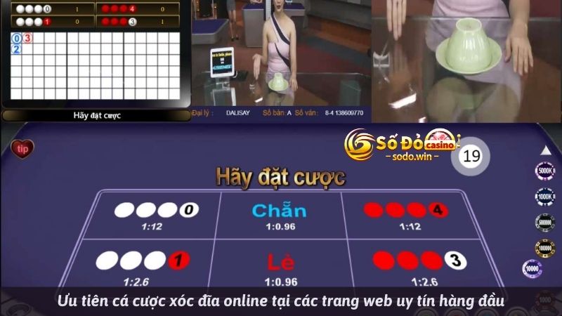 Ưu tiên cá cược xóc đĩa online tại các trang web uy tín hàng đầu