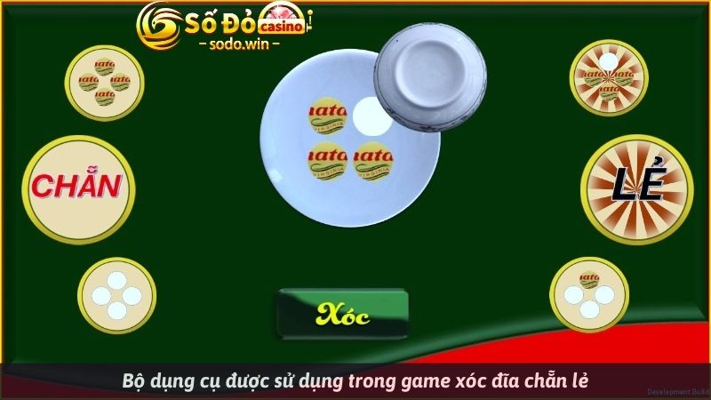 Bộ dụng cụ được sử dụng trong game xóc đĩa chẵn lẻ